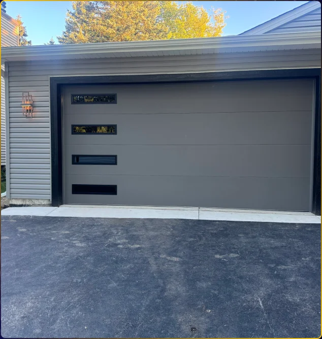 Faux Wood Steel Door